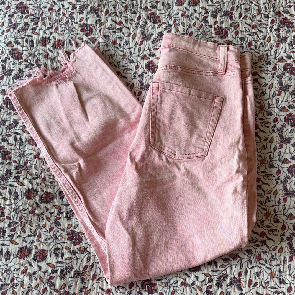 pink jeans